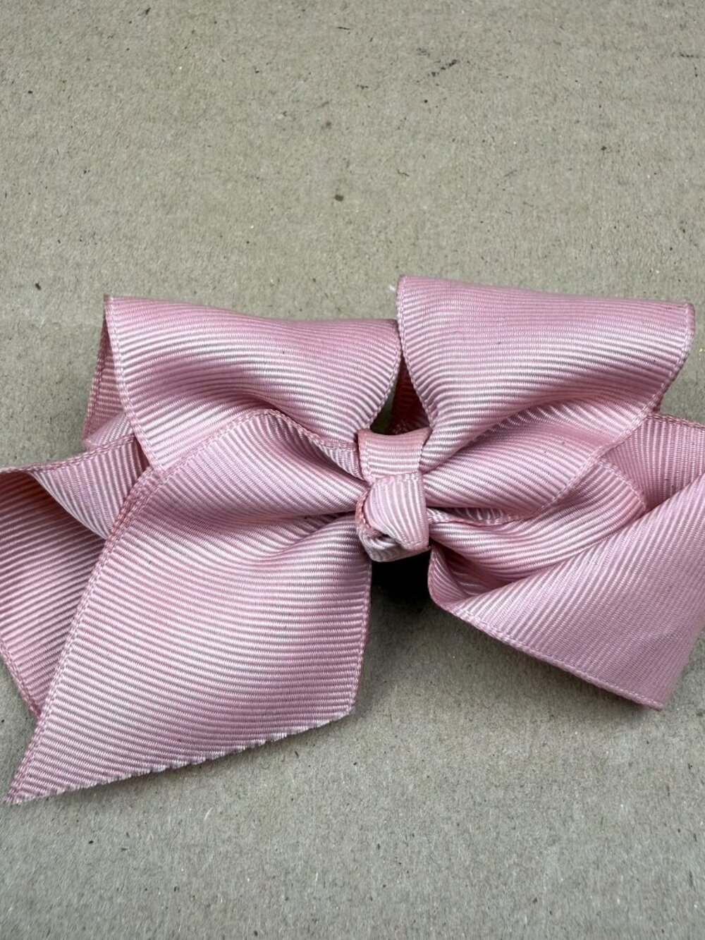 Pink Grosgrain Hair Bow Clip 5 Inches Manual Measurement